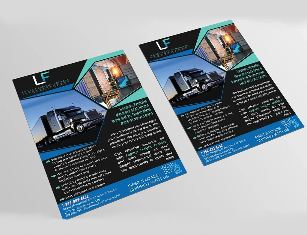 I will Design Flyer, Trifold, Bifold Brochure, Banner, Leaflet, Postcard, Billboard