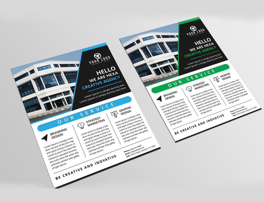 I will Design Flyer, Trifold, Bifold Brochure, Banner, Leaflet, Postcard, Billboard